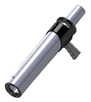 Metallic torch with a white background
