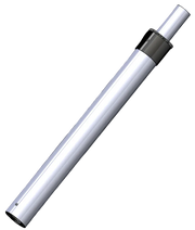 White cylindrical object with a metallic cap on a light gray background