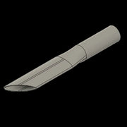 Gray cylindrical object on a white background